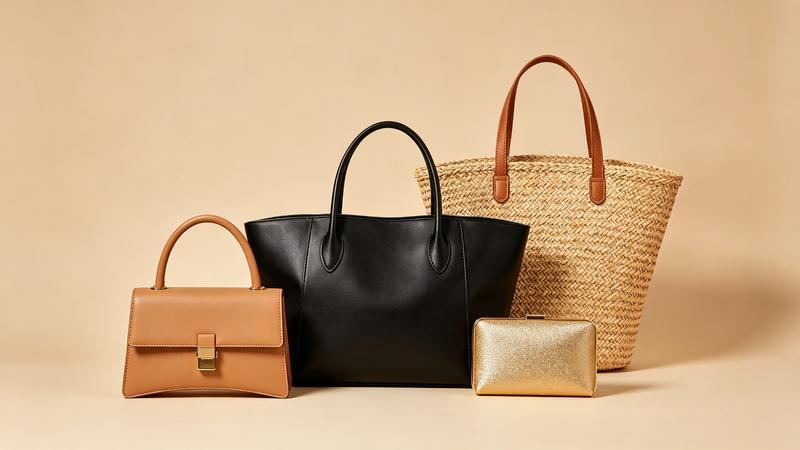 LONYARD bags collection — top-handle, tote, clutch, straw tote