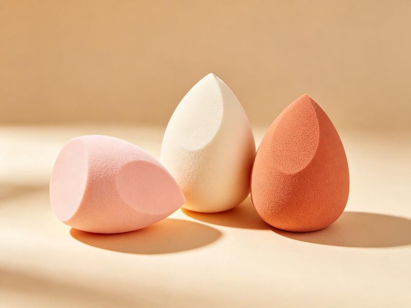 Cloud Blend Sponges — three latex-free makeup sponges in blush, cream and terracotta